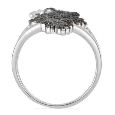 BUY 925 SILVER NATURAL AUSTRIAN MARCASITE GEMSTONE PEACOCK RING 